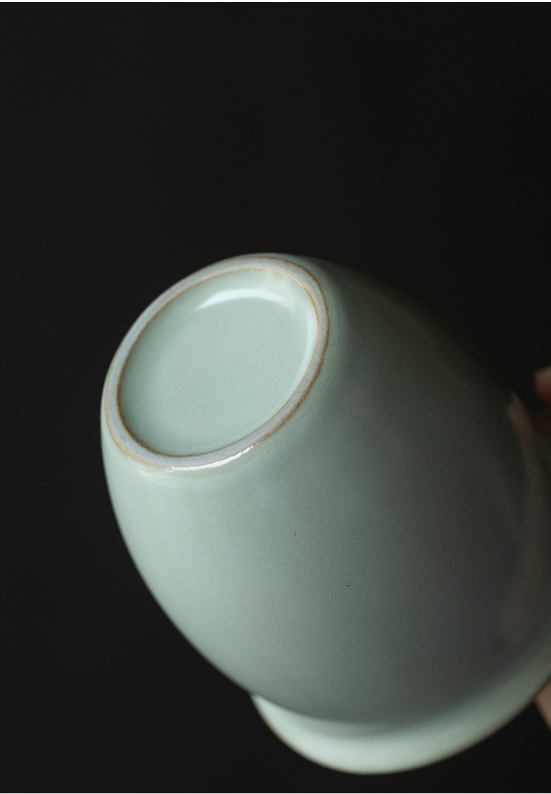 景德镇天青色汝窑开片公杯功夫茶具分茶器家用单个茶海陶瓷公道杯