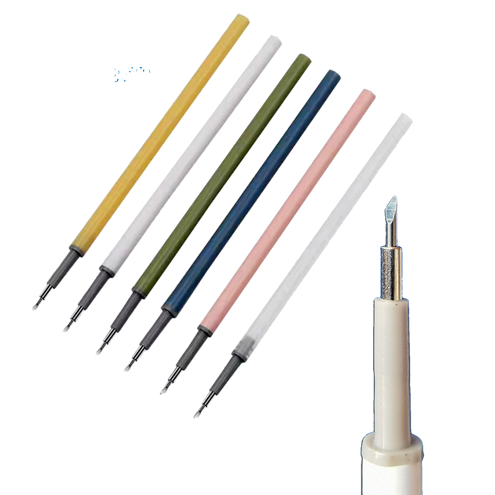 按动刻字刀笔刀芯莫兰迪色手工刀裁纸刀手账贴纸文具学生美工刀芯