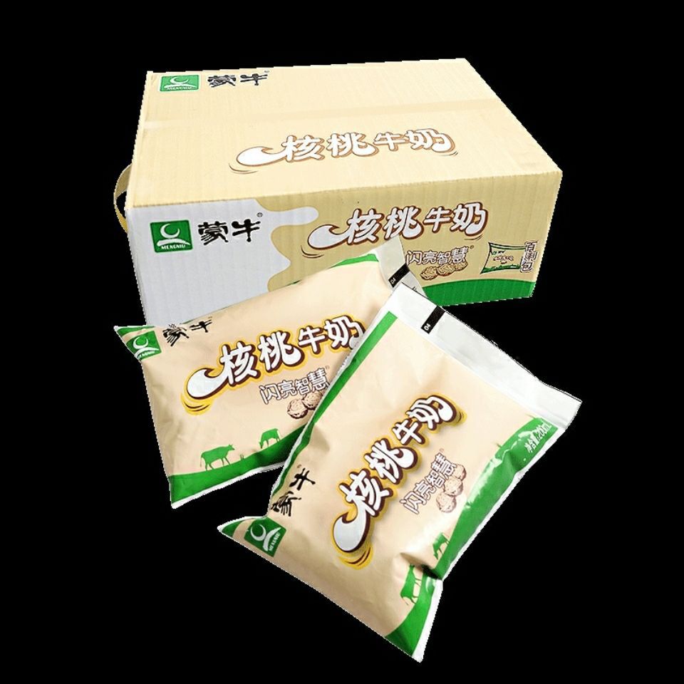 蒙牛袋装早餐奶核桃味200ml*16袋牛奶整箱批特价成人学生儿童