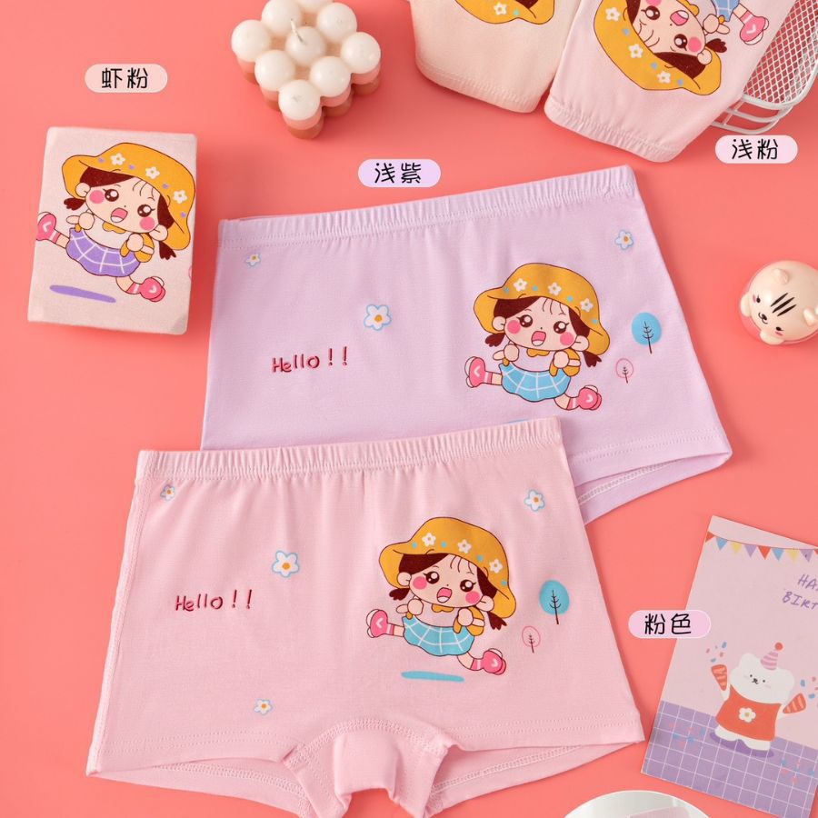皮马棉女童平角内裤夏卡通可爱公主四角内裤柔软透气女孩童裤集合