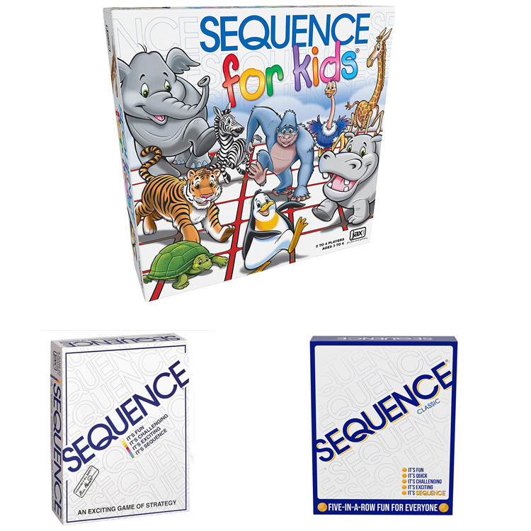 Sequence Game Full English Sequence Camouflage Fancy Five-in-a-Row Board Game Party Game Card