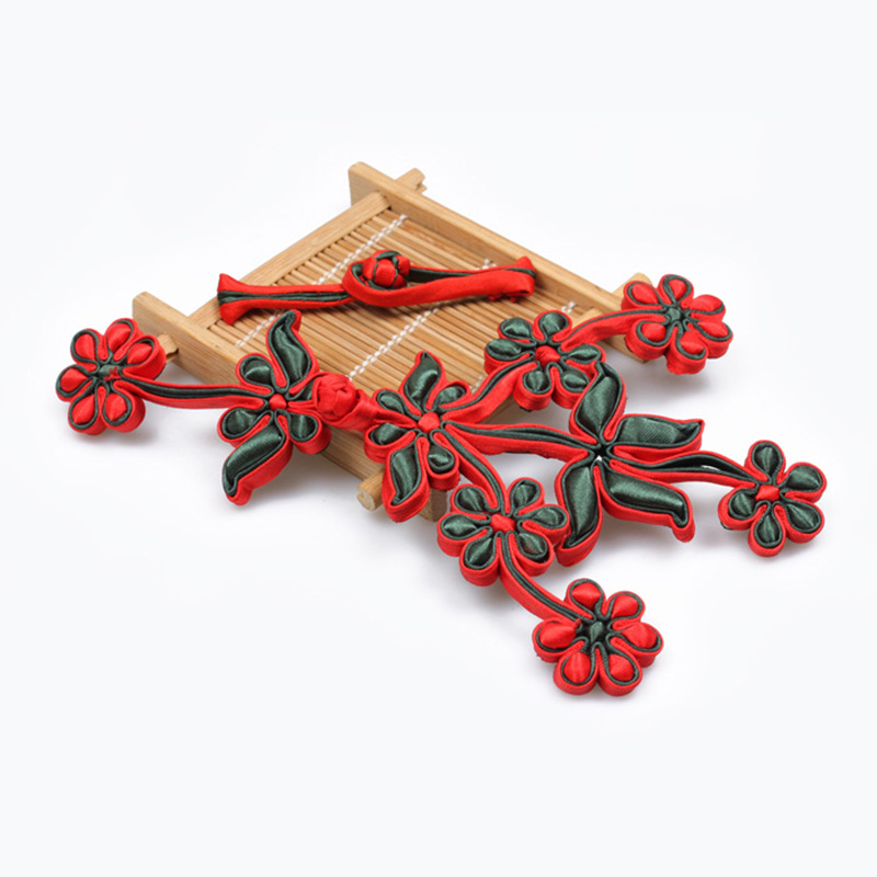 中式纽扣手工盘扣扣子旗袍盘扣中国风唐装扣民族艺术三叉花装饰扣