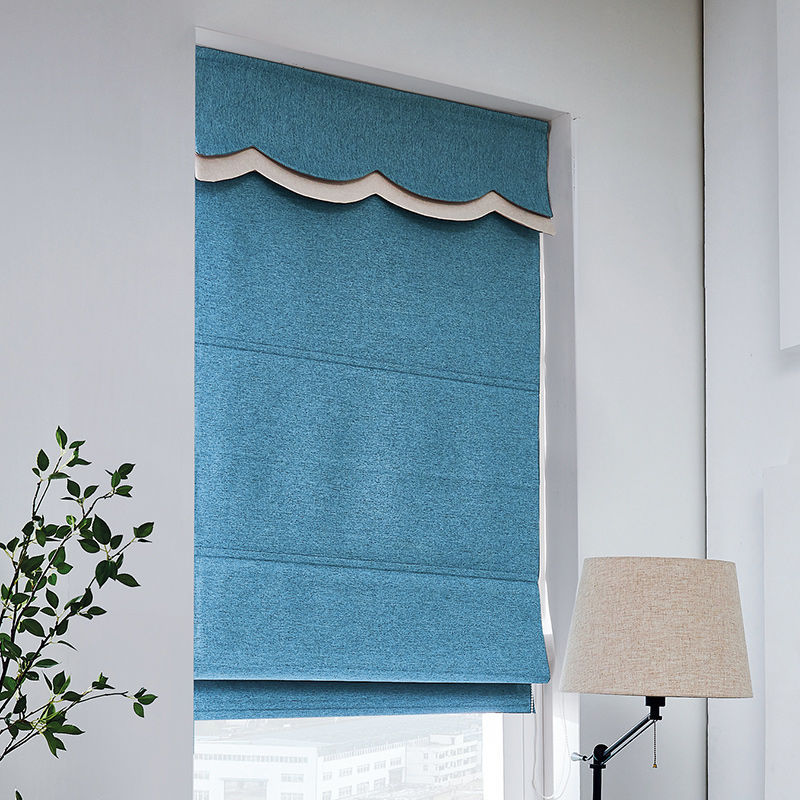 北欧现代简约纯素色罗马帘升降帘折叠帘遮光窗帘客厅儿童书房高档