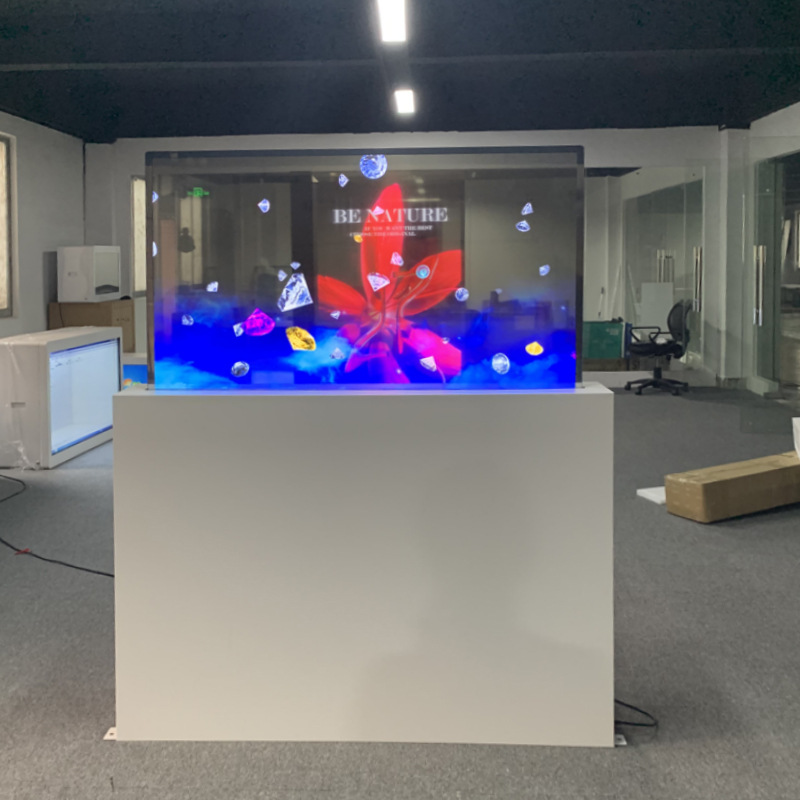 商用55寸oled透明屏自发光高清透明广告机触摸一体机oled拼接屏