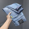 new pattern Trend men's wear Korean Edition hole Pencil Pants Ninth pants man Elastic force Jeans 9 11