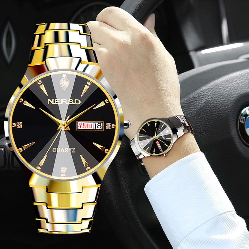 男表全自动机械表男士手表钨钢时尚男潮瑞士防水夜光精致气质简约