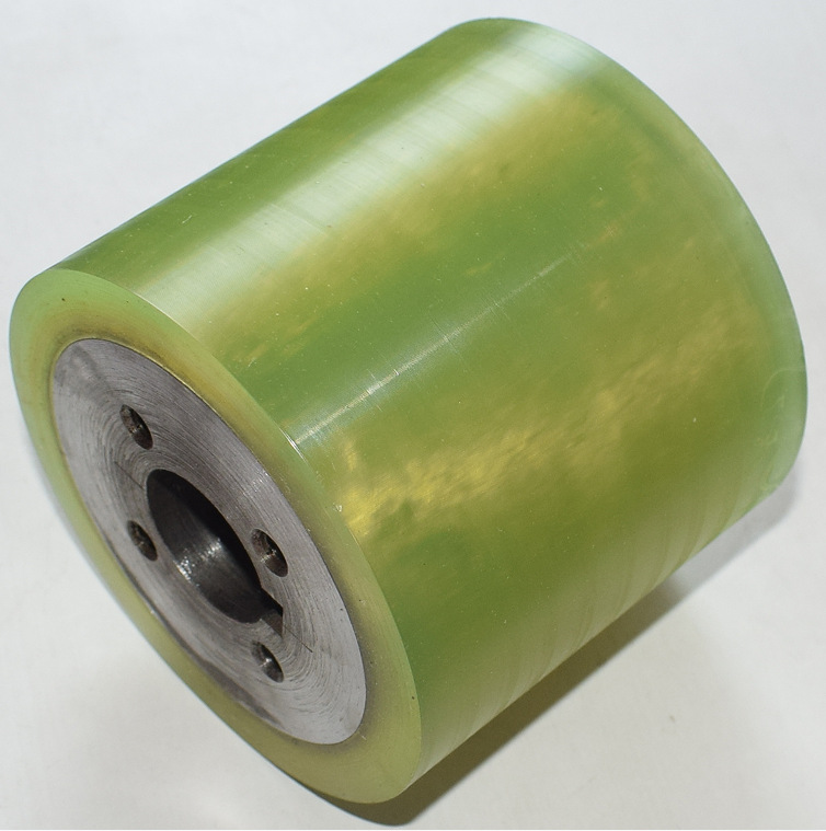 厂家生产耐磨聚氨酯胶轮 45#钢轮包胶轮 键槽通孔主动轮 从动轮