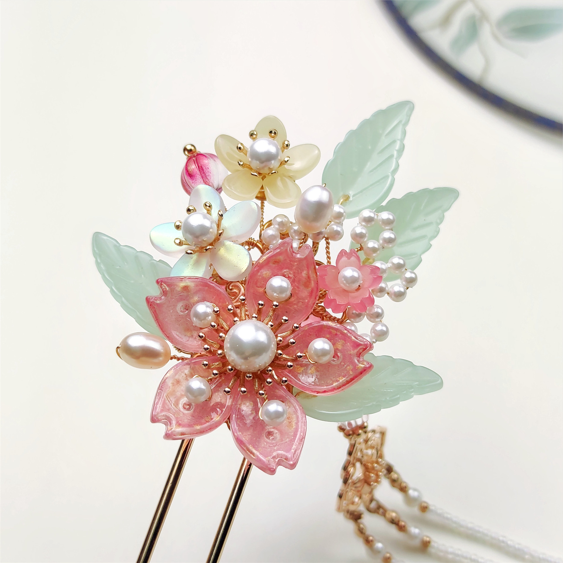 古之韵新品手工制作汉服发簪古装头饰古风配饰流苏步摇发簪花语