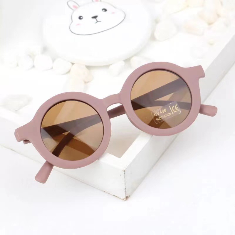 2023 Children's Sunglasses Fashion Baby Baby round Frame Fashion Sunglasses Cute Cartoon Girl Child Decoration Glasses