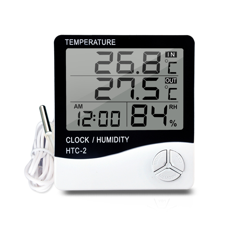 Temperature Moisture Meter HTC-2 Indoor Electronic Hygrometer Moisture Meter Large Screen Household Temperature Moisture Meter Moisture Meter