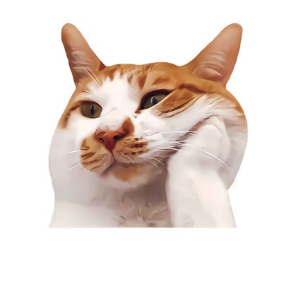 跨境贴纸托手猫咪表情包汽车贴纸卡通个性车贴搞笑创意后窗玻璃贴