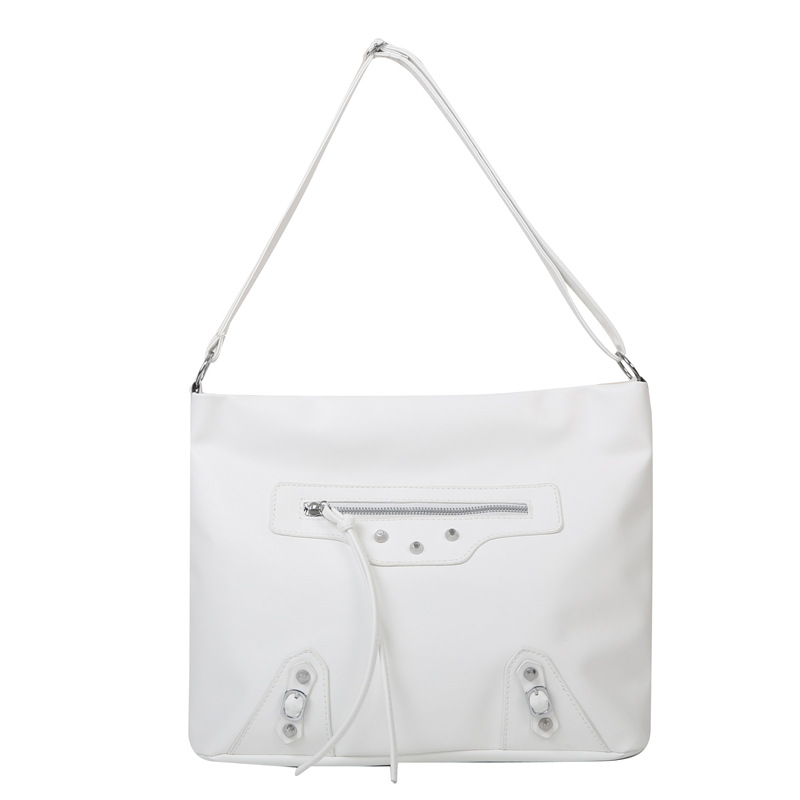 Korean Style Large Capacity Bag Women's Bag 2023 Spring Fashion Rivet Tote Bag Underarm Bag Casual Shoulder Messenger Bag