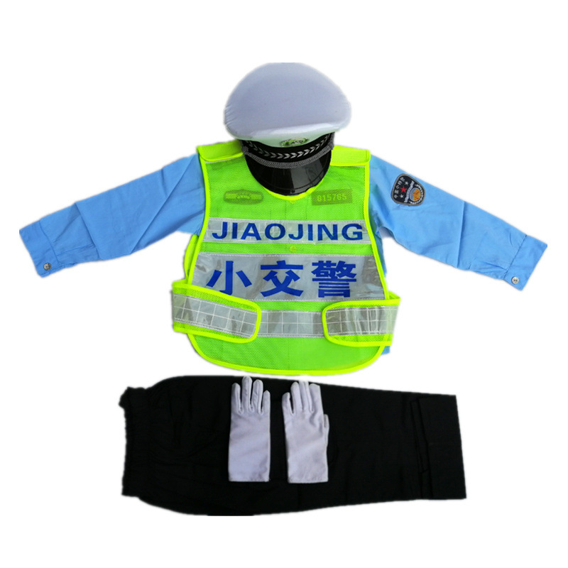 工厂直销六一儿童小警察小交警制服玩具男女童职业扮演童装黑猫警