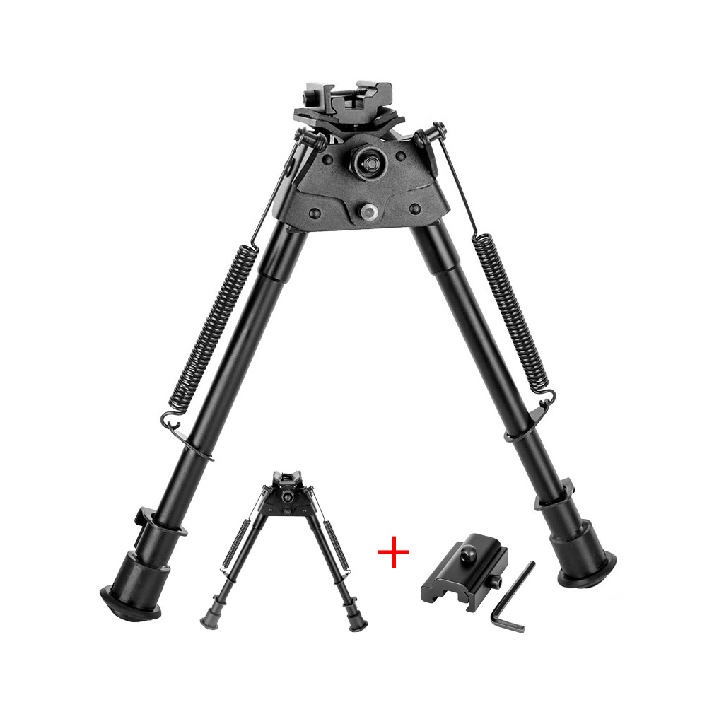 6-9寸摆头枪金属支架伸缩折叠 20mm摆头脚架带适配器