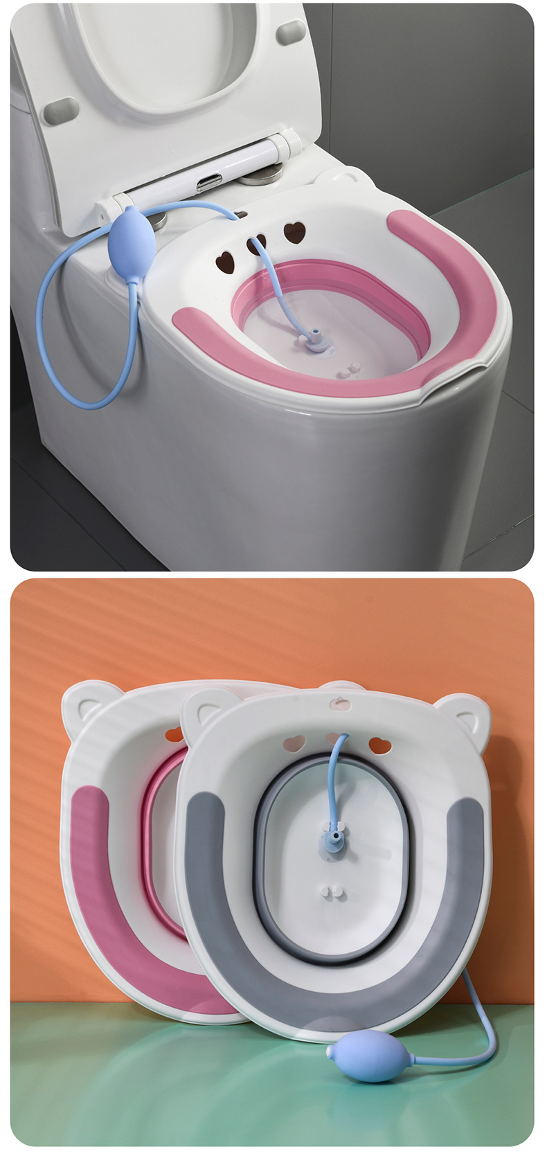 免蹲洁身塑料折叠坐浴盆澡盆月子妇科孕妇洗浴盆成人洗屁股护理盆