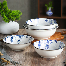 福满堂中式拉面碗家用大号吃面碗创意斗笠陶瓷饭碗大碗汤碗面条碗