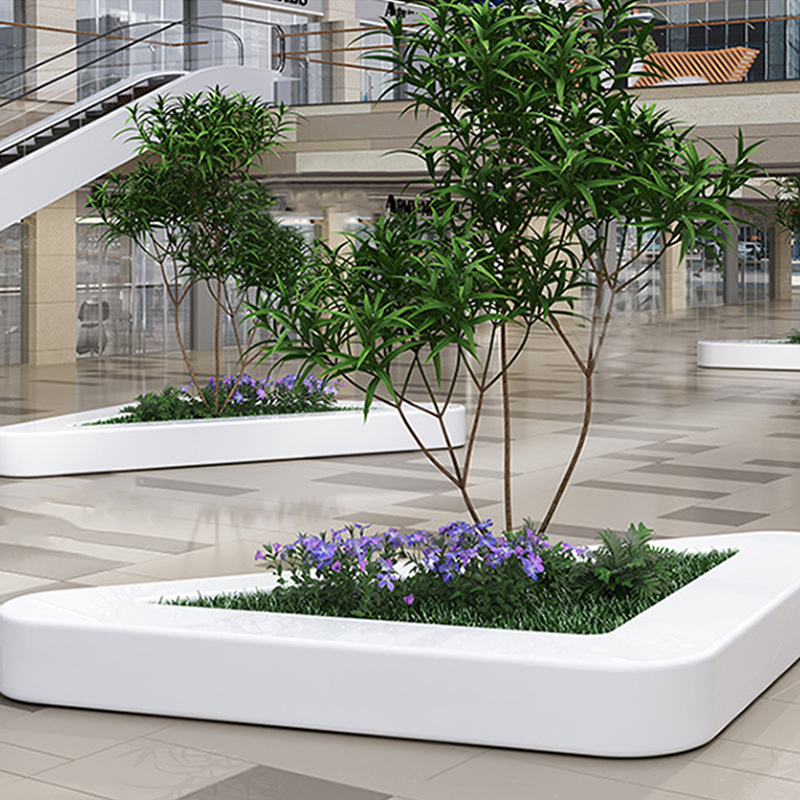 grc 异形玻璃钢树池座椅户外景观休闲椅商场公园小区公共休息坐凳