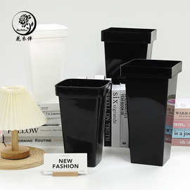 新款方形鲜花桶塑料养醒家用插花桶花店大号花盆带托盘阳台