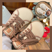 BL白鹿鞋原创小熊面包帆布鞋女2023新款洛丽塔女鞋子电商代发货源