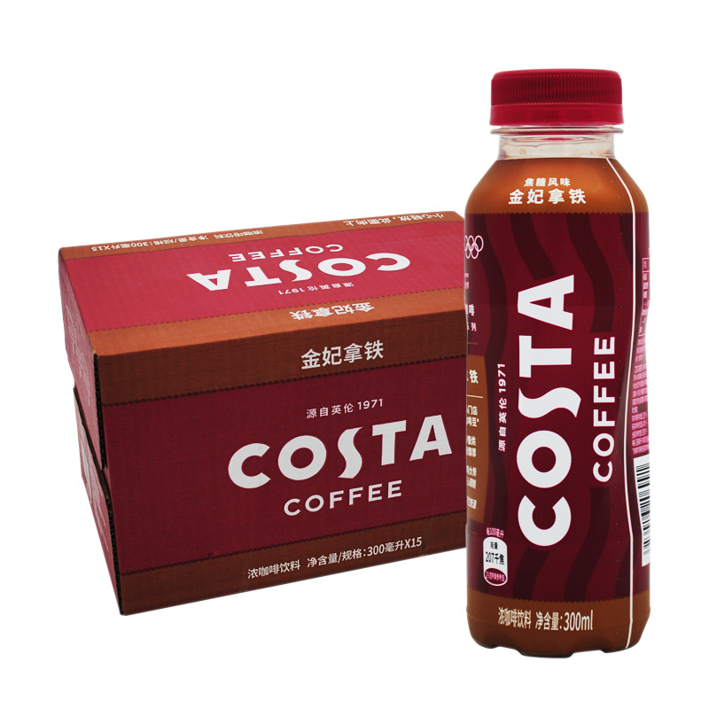可口可乐 costa金妃拿铁 瓶装即饮浓咖啡饮料300ml*14瓶 整箱