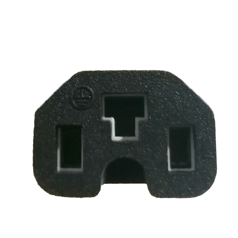 纯铜电动车电瓶车充电器电源线 t型带u槽品字尾电源线t字尾插头线