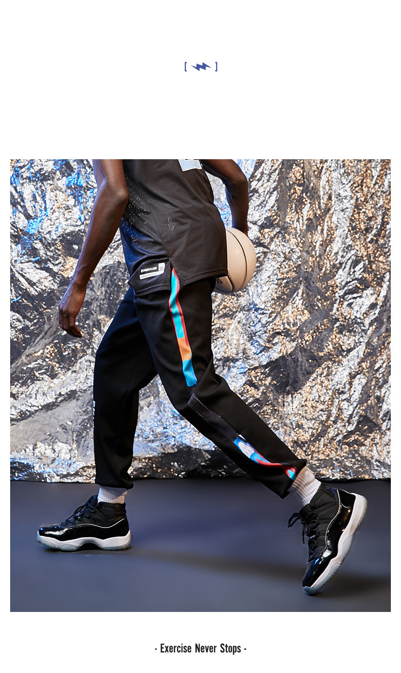 布鲁克林篮网队篮球训练长裤nba篮球裤宽松透气束脚裤男潮卫裤