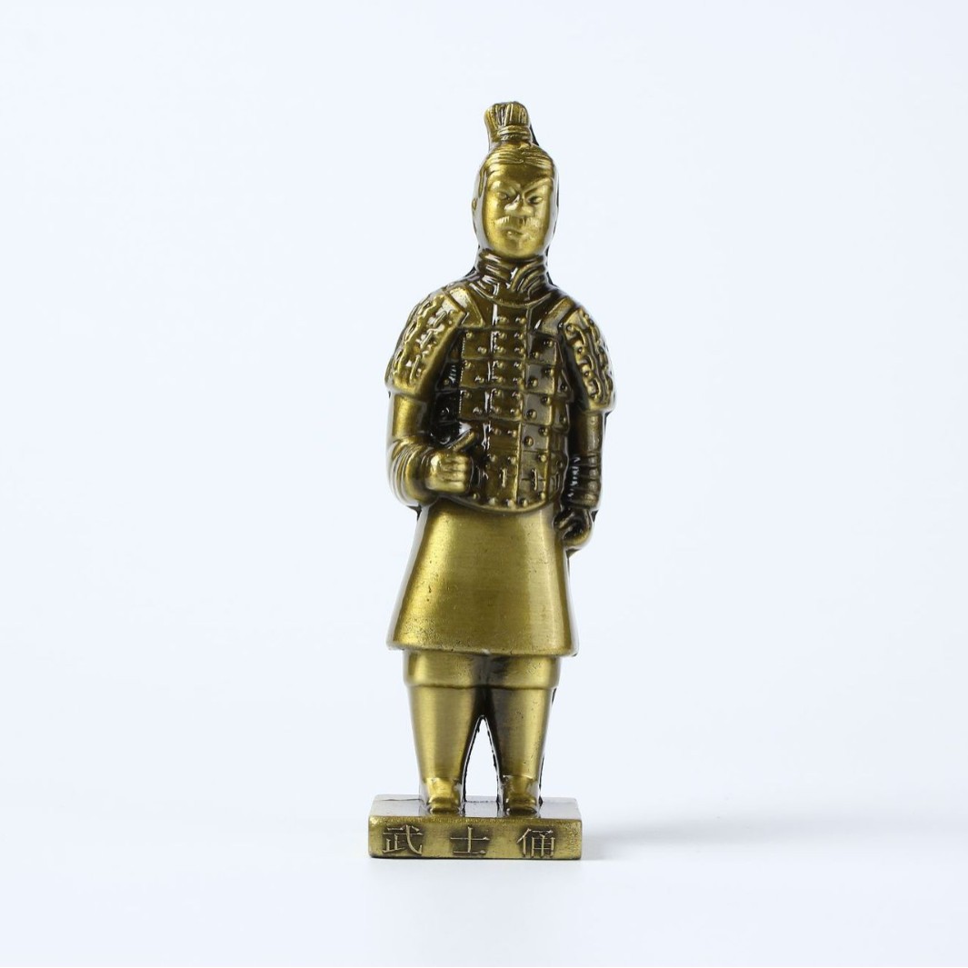 兵马俑金属摆件考古挖掘配件玩具秦始皇陵旅游收藏纪念品
