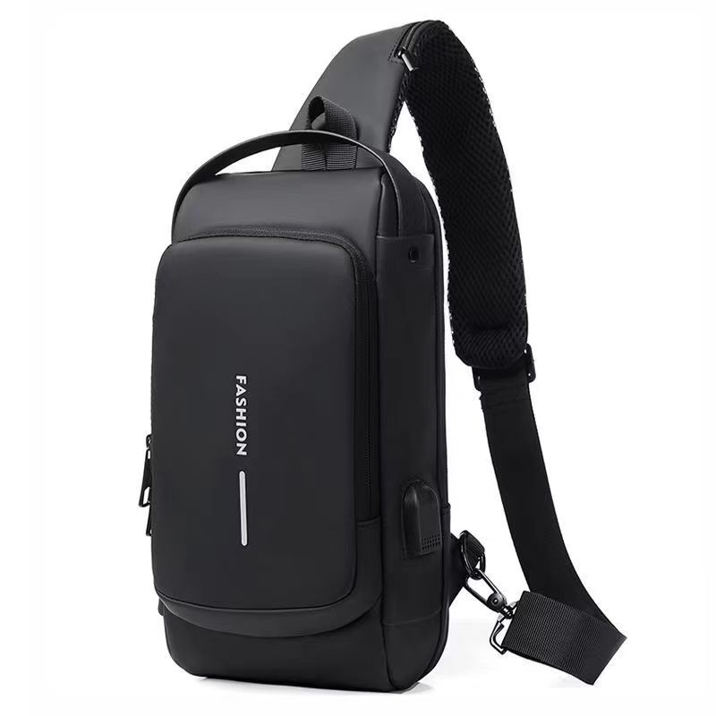 Cross-Border Motorcycle Bag Password Anti-Theft Chest Bag Men's Shoulder Bag Large Capacity Casual Men's Bag 