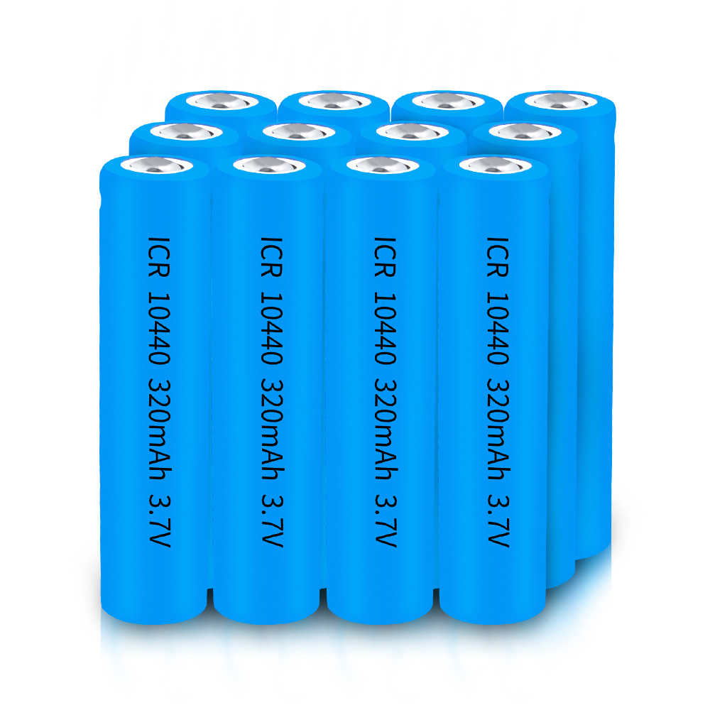 厂家批发icr10440锂电池3.7v 320mah三元锂离子充电池灯具锂电池