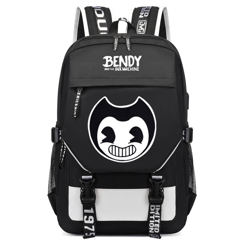 班迪和印墨机与墨水机器bendy游戏高初中小学生书包男女双肩背包