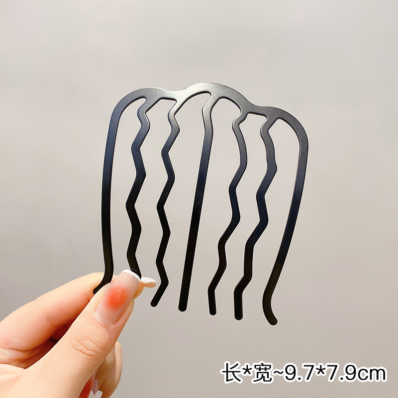 Lazy Four-Tooth Comb Ball Head Fixed Updo Artifact Female 2024 New Hair Comb U-Shaped Hairpin Hairpin Headdress