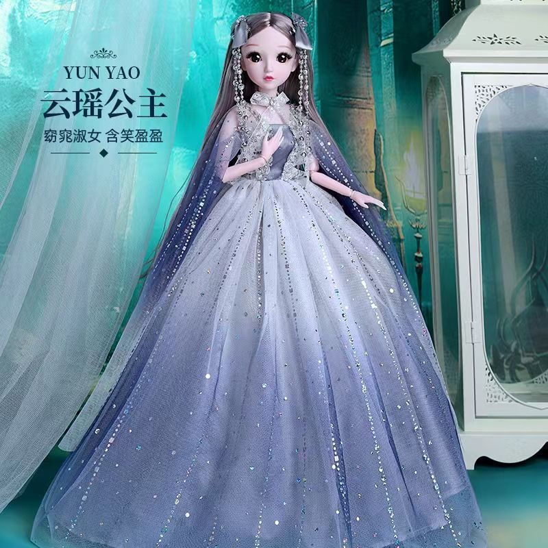 80cm Tongle Barbie Doll Set Girls' Toy Princess Elsa 2023 New Large Birthday Gift