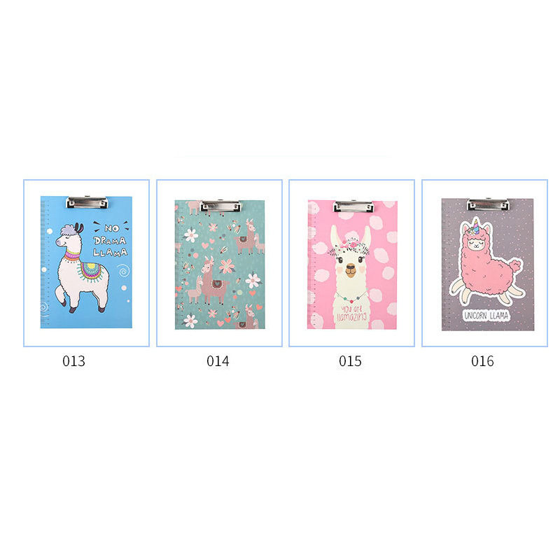 Cartoon A4 Writing Pad Clip Office Office Paper Folder with Hanging Hole Student File Folder Board 