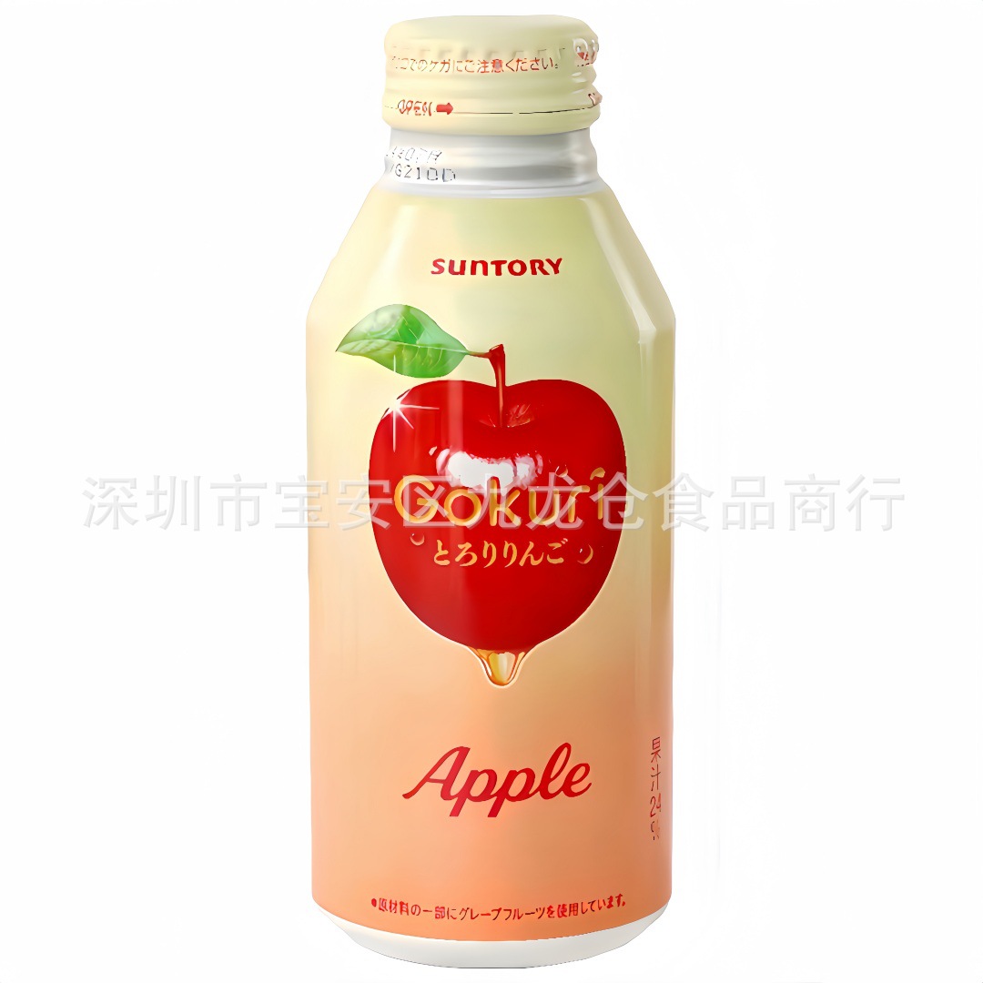 批发 日本进口三得利季节限定飘逸苹果味果汁饮料休闲饮品400g
