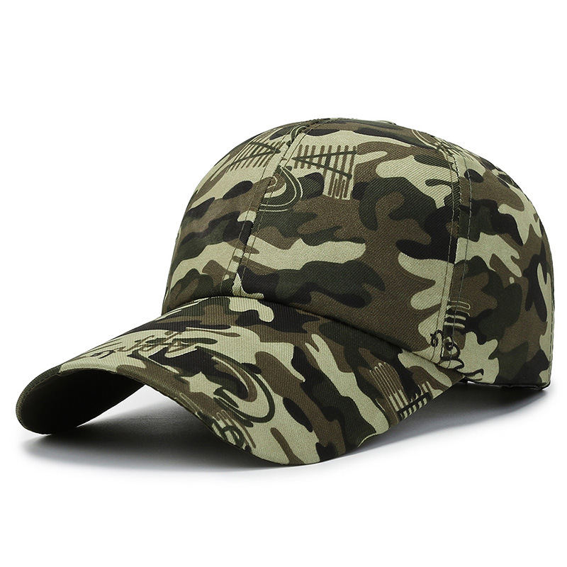 Factory Direct Sales Outdoor Camouflage Baseball Cap Spring and Autumn Outdoor Mountaineering Travel Digital Cap Peaked Cap Labor Protection Baseball Cap