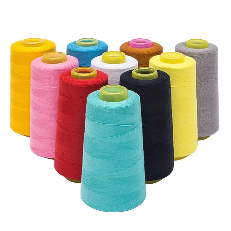 Wholesale 402 Sewing Thread Cloth Thread Multi-Color Size 3000 Large Roll High-Speed Polyester Sewing Machine Thread Pagoda Lock Edge