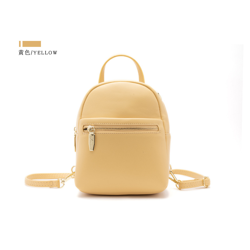 2022 New Women's Bag Korean Style Versatile Fashion Large Capacity Mini Backpack Anti-Theft Schoolbag PU Leather Backpack