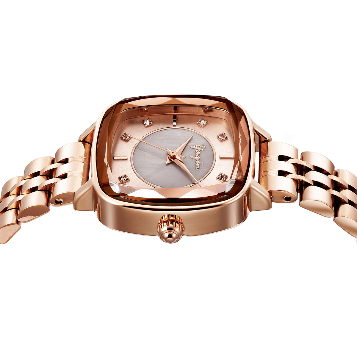 雅琴yaqin手表女表方形正品小方盘防水女士手表跨境直播源头工厂