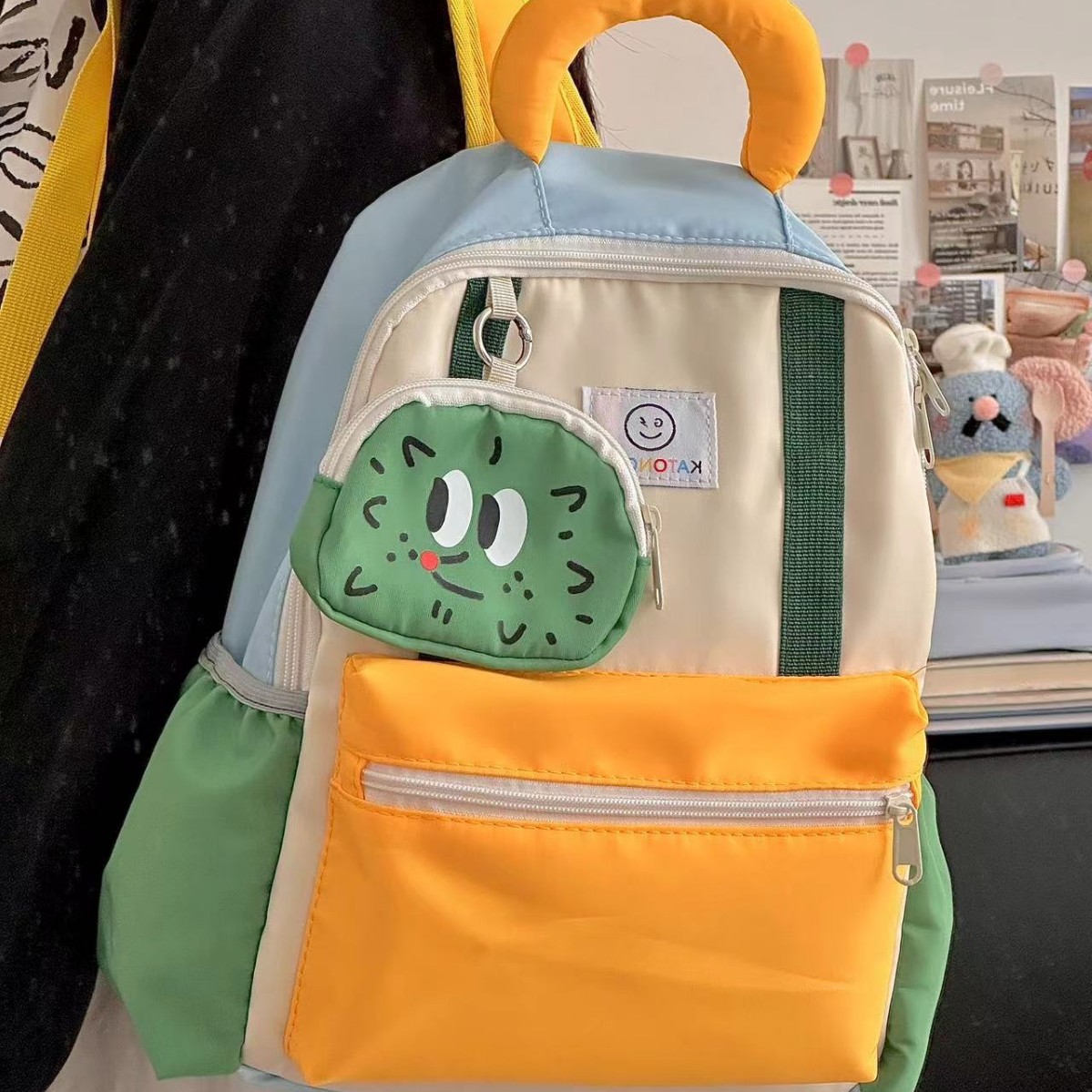 书包学院风女孩轻便休闲儿童双肩包小学生韩版时尚拼色男童小背包