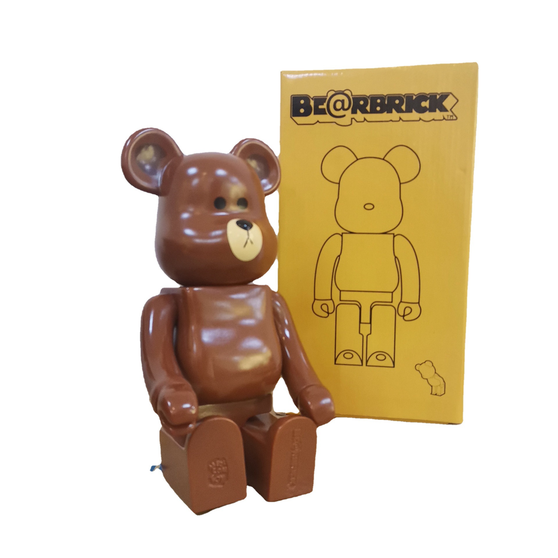 bearbrick暴力熊积木熊xxx熊黑白两色搪胶棕熊400一件代发