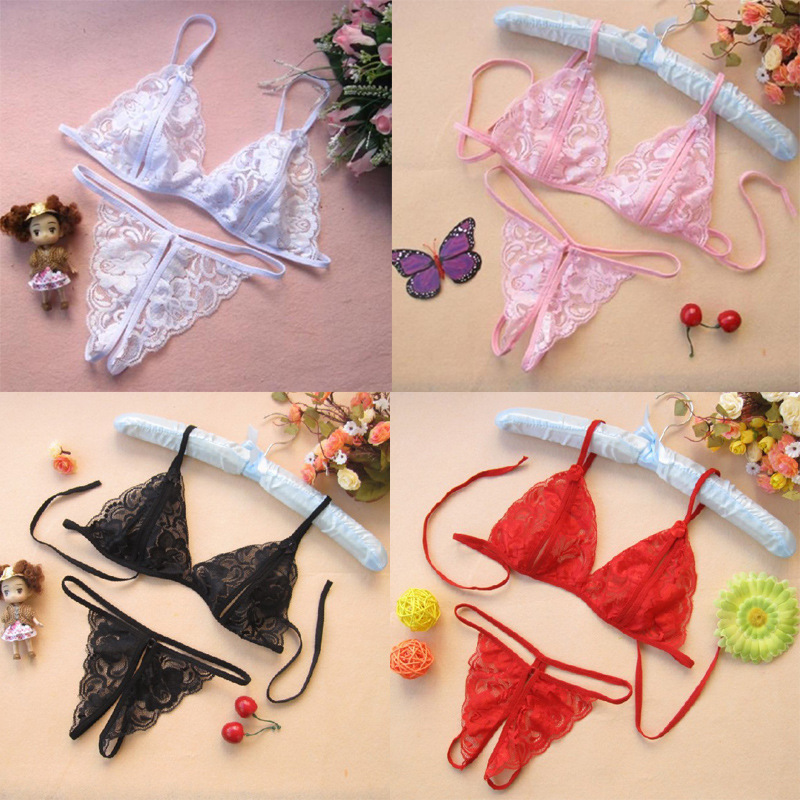 情趣性感女式情趣内衣蕾丝透视内裤三点式制服诱惑套装批发-阿里巴巴