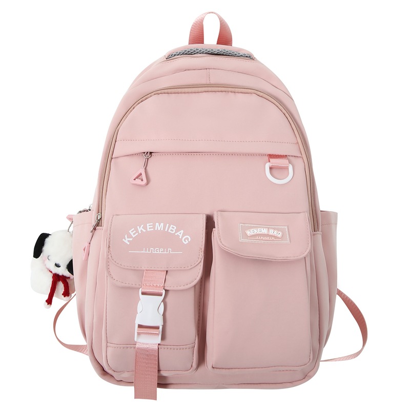 Backpack Women's Korean-Style Ins Large Capacity Junior High School High School and College Student Schoolbag Simple Casual Style Letter Backpack