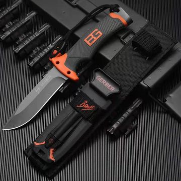 戈博户外小刀贝尔求生刀野外露营防身刀荒野丛林多功能战术随身刀