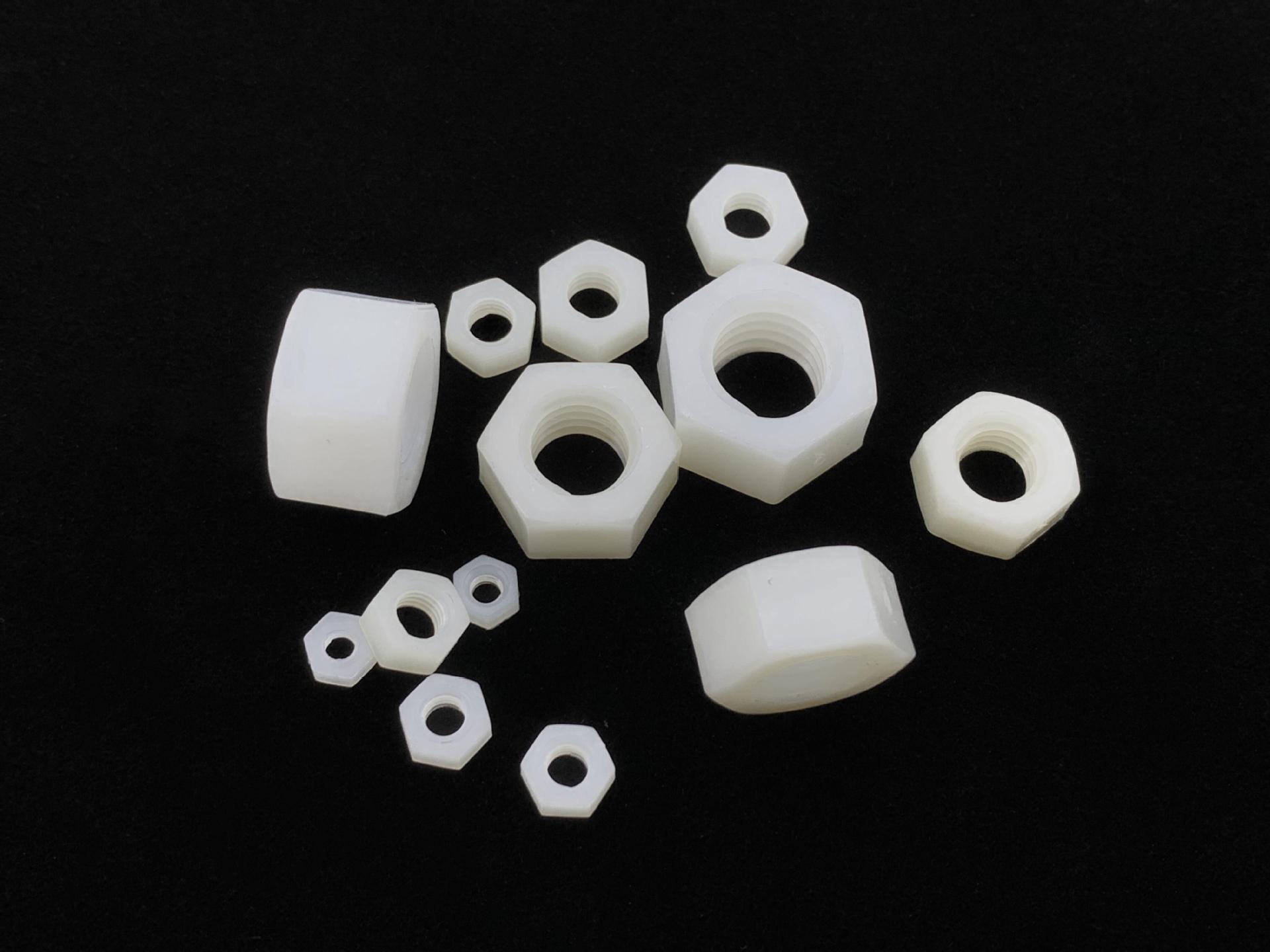 尼龙六角螺母 手拧塑胶螺母 尼龙螺帽 m2m2.5m3m4m5m6m8m10m12