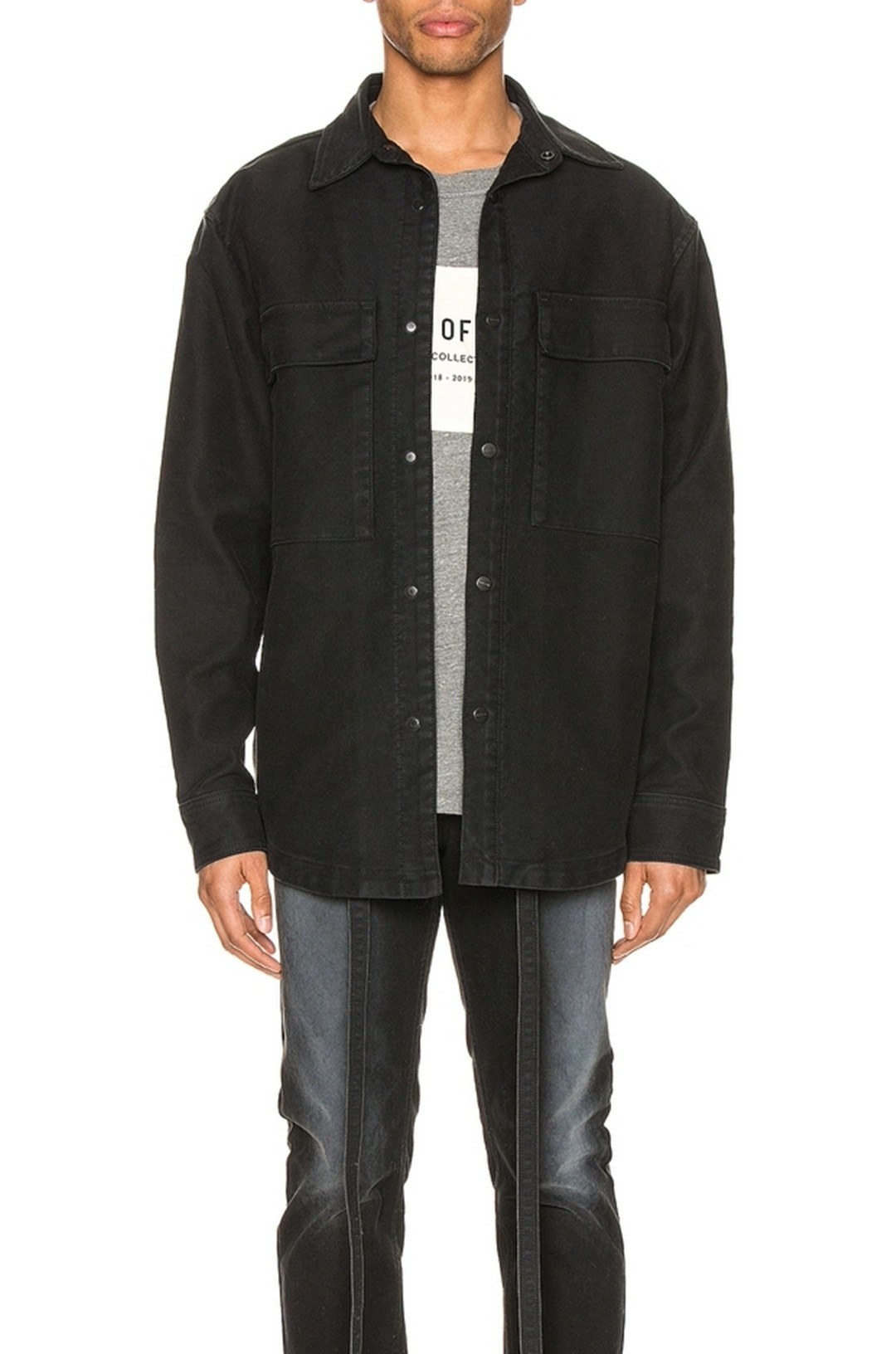 fear of god 6th fog第六季主线洗水磨旧帆布工装衬衫夹克外套 潮