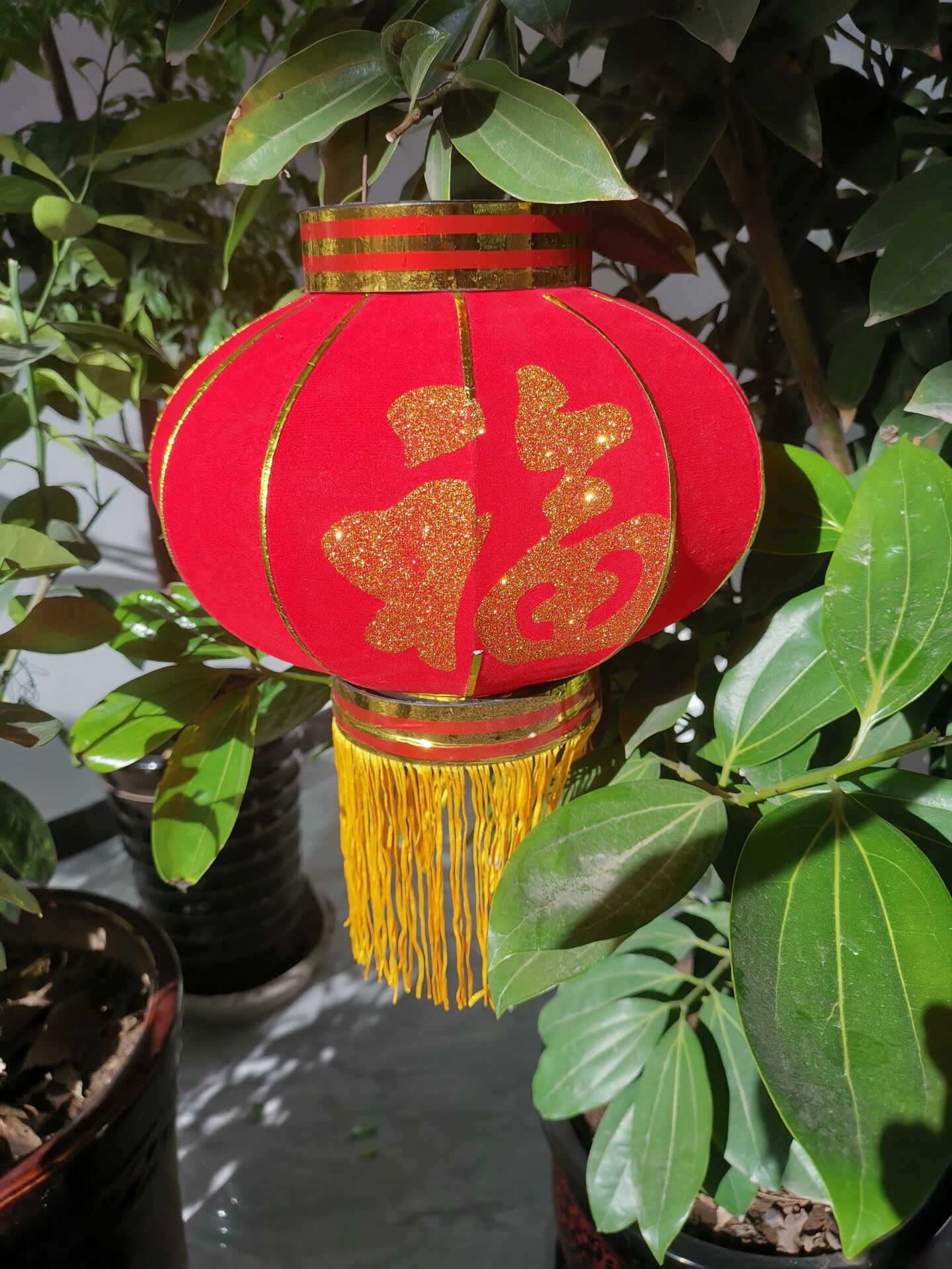 供应新款植绒布灯笼大红灯笼红绒布灯笼春节装饰灯笼新年大灯笼