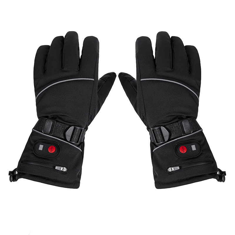 Winter Heating Gloves Outdoor Cycling Skiing Electrically Heated Gloves Touch Screen Thermal Cold-Proof Heating Gloves Cross-Border