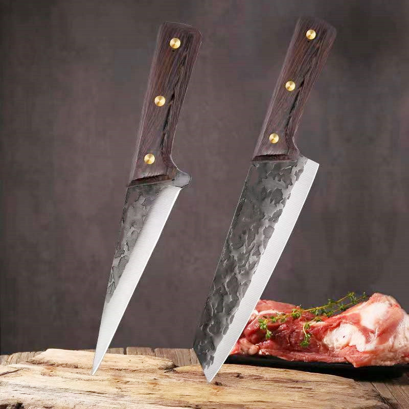 阳江锻打尖刀锋利剔肉刀杀鱼刀屠宰刀生鲜分割刀宰羊刀多功能刀具