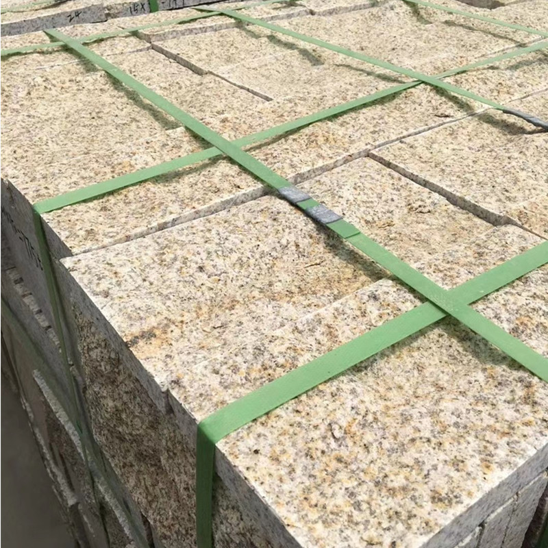 黄锈石火烧板荔枝面3公分成品石材黄金麻黄锈石异形