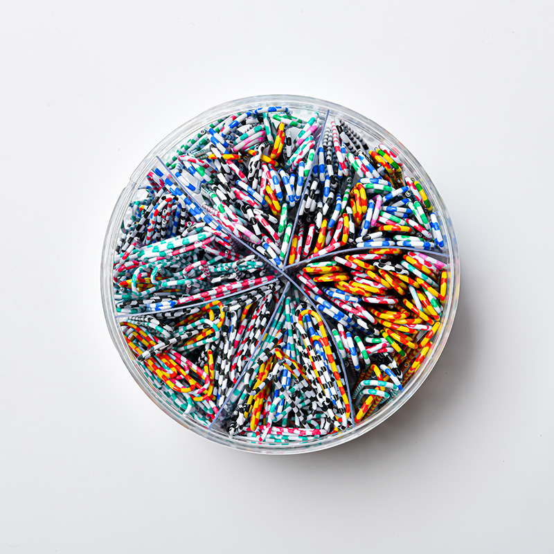 RainbowZebra 50mm Paper Clips Barrel Packed Clip Wholesale Multicolor, Large Paper Clip Office Supplies Mixed Plastic-Covered Paper Clip